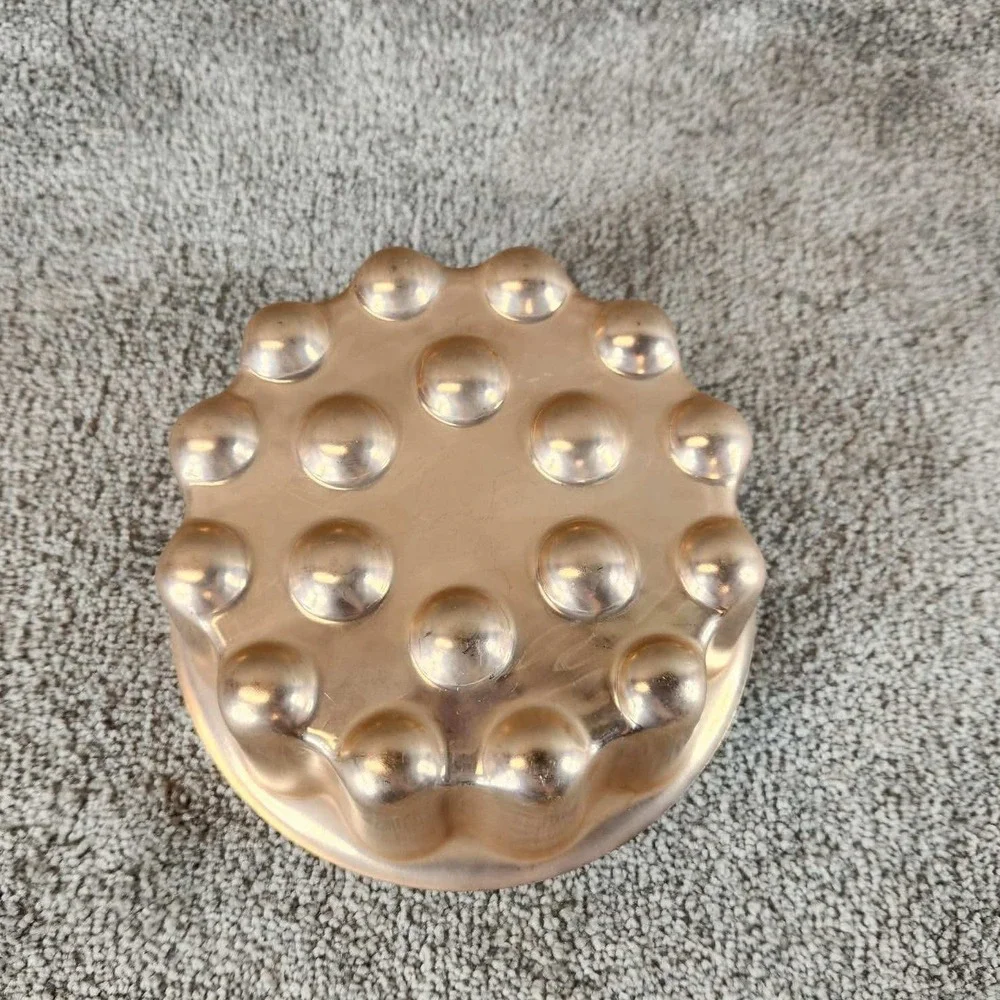 Decorative Molds Copper Heart Star Fluted Round Set of 4